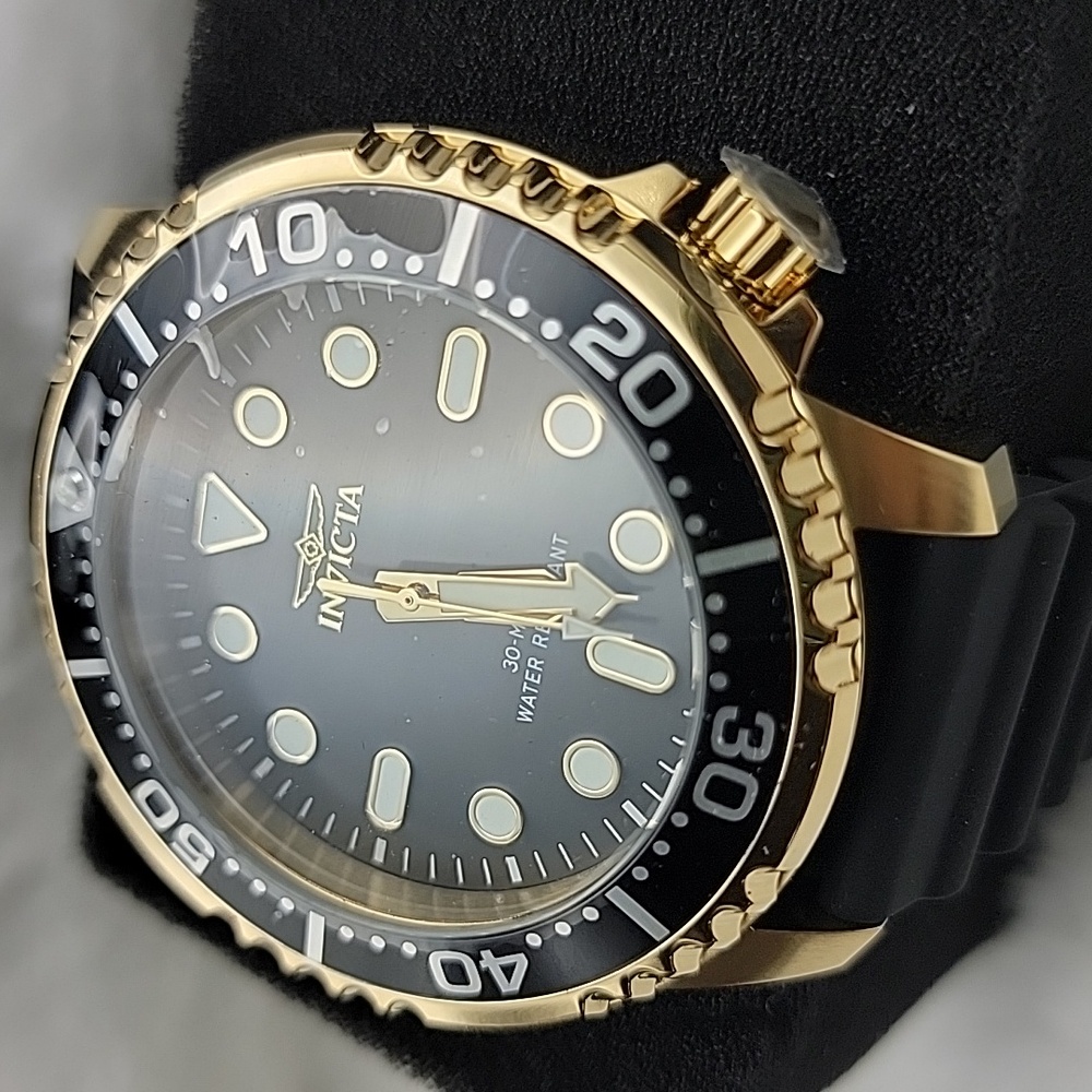 NEW 47226 Invicta Black and Gold Pro Diver Neptune Mens 48mm Gold Black Watch - Picture 3 of 7